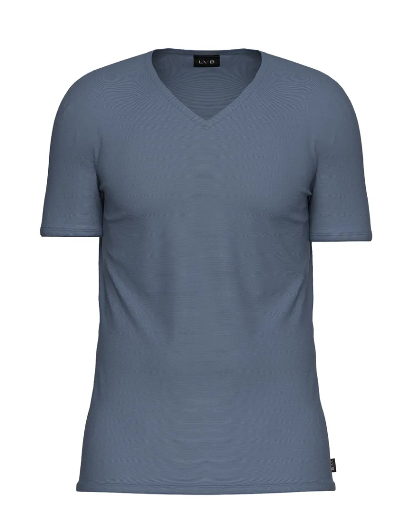 Uomo LOVABLE T-Shirt-T-Shirt Scollo a V Micromodal Fil a Fil, dREF# L0DL8