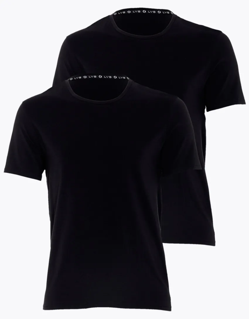 Uomo LOVABLE T-Shirt-T-shirt scollo a V uomo in cotone biologico, confezione x2 REF# L0A6E