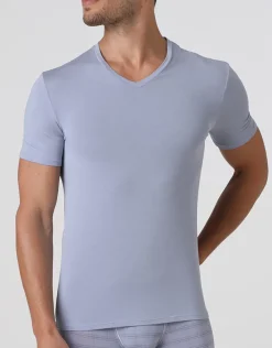 Uomo LOVABLE T-Shirt-T-shirt uomo con scollo a v in micromodal, REF# L070A