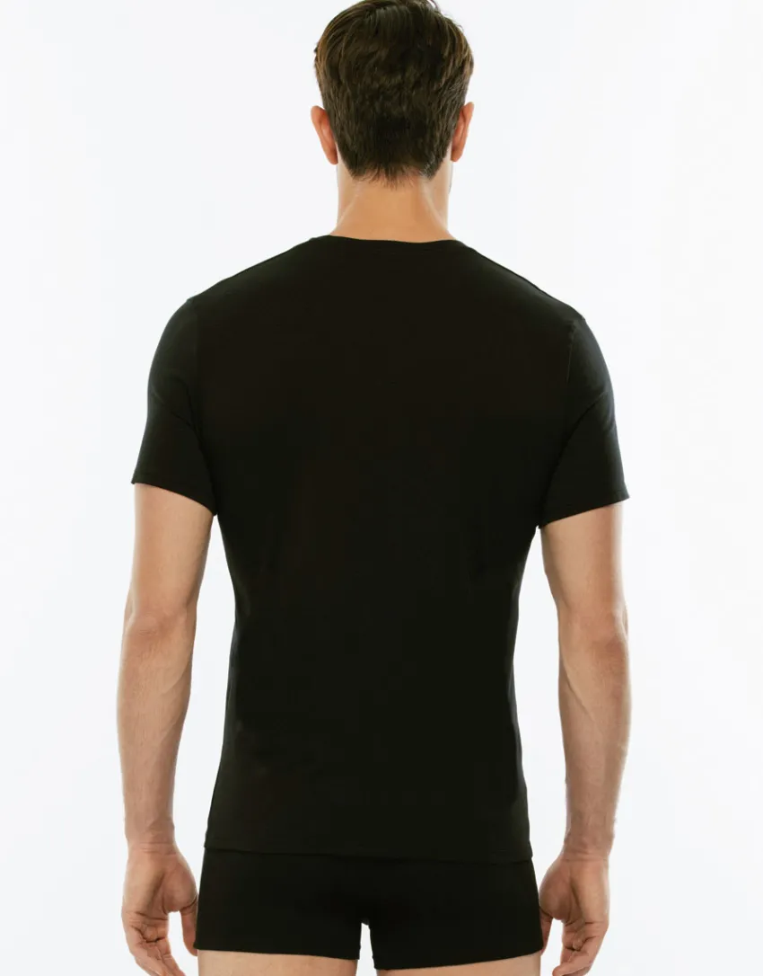Uomo LOVABLE T-Shirt-T-Shirt uomo con scollo a V profondo Supima Premium Cotton, REF# 8439