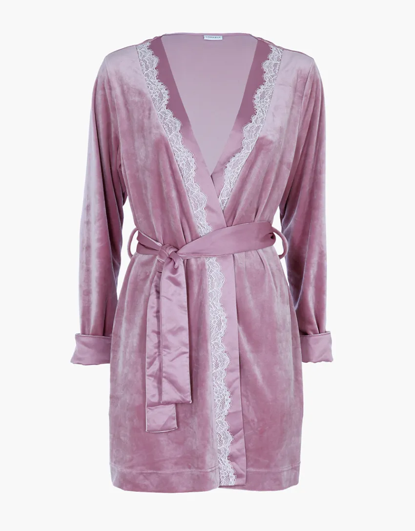 Donna LOVABLE Vestaglie E Kimono-Vestaglia manica lunga in Ciniglia, REF# L0DN6